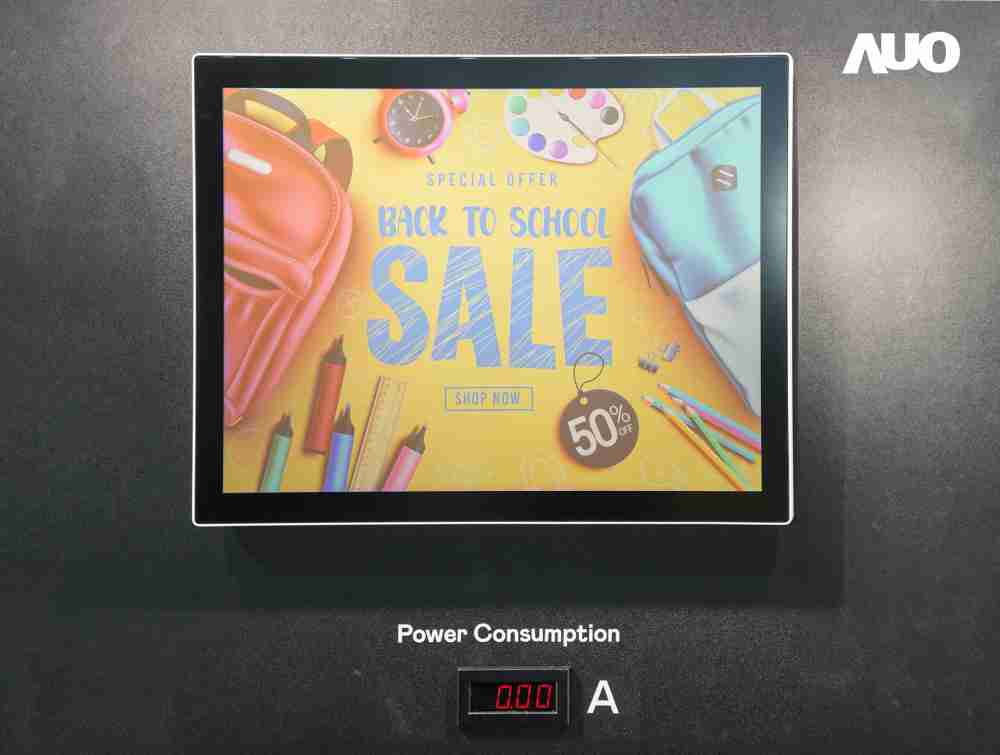 Wepay展示胆固醇液晶超低耗能户外全彩显示器，，ChLC（胆固醇液晶）以双稳态技术使静态显示零功耗，，，，具省电、、、高彩度、、、环保的特性，，还整合软硬件系统解决方案，，可透过单一云端平台管理